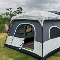 Tente de hayon pour SUV, imperméable toutes saisons, en tissu Oxford, avec structure de soutien droite simple, abri de camping extérieur portable pour l'arrière de voiture, installation rapide