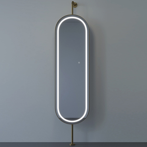 Matte Black Pill LED Frontlit IP65 Touch Control Fogless Adjustable Light Eco-Friendly Bathroom <b>Mirror</b> - Product Image 4