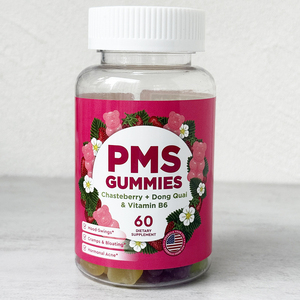 Gummies pour le soulagement des règles, l'équilibre hormonal et le syndrome prémenstruel (SPM) en marque propre, pour soulager les douleurs menstruelles chez les femmes - Product Image 1