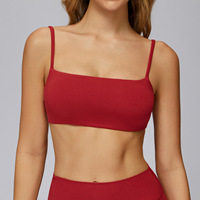 Soutien-gorge de sport pour femme à double bretelles brossées et dos ajouré, haut athlétique rembourré et ajusté pour la course en extérieur et l'entraînement en salle de sport, Style 4510