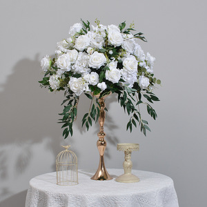 Wedding <b>Artificial</b> Silk Rose <b>Flower</b> Ball <b>Arrangements</b> 60cm Handmade Waterproof Christmas Back School Centerpieces Table - Product Image 1