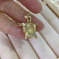 Pendentifs en zircon en forme de tortue en coquillage marin personnalisés en gros pour la fabrication de bijoux DIY, collier, bracelet, accessoires