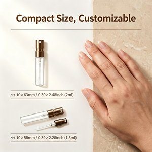 Flacon pulvérisateur de parfum en verre vide, personnalisable, en gros, anti-fuite, rechargeable, portable, pour échantillons et voyage, avec bouchon à sertir - Product Image 3