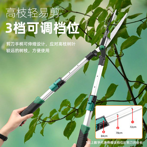 Sécateur télescopique Topsen à lame en acier, poignée ergonomique, outil de taille pour jardinage et aménagement paysager - Product Image 4