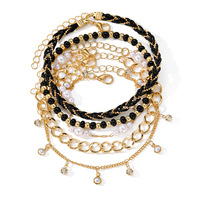 Ensemble de bracelets pour femmes, style bohème chic, multi-rangs, avec breloques en forme de graines, perles, cordon tressé, bijoux en perles, géométrique, strass, pompon