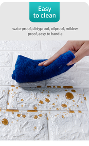 3d pe mousse autocollant mural 3d auto-adhésif <span class=keywords><strong>papier</strong></span> <span class=keywords><strong>peint</strong></span> pour la décoration de la maison - Product Image 5