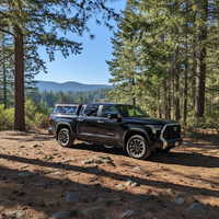 Auvent de camionnette en alliage d'aluminium avec verre intégral étanche et verrouillable, avec fenêtres coulissantes, pour Toyota Tundra 5.5ft 6.5ft