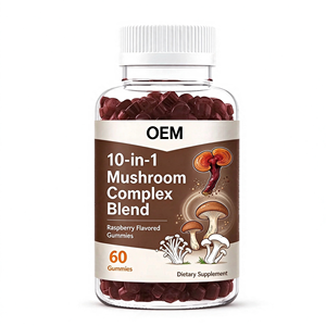 Gummies aux champignons OEM, mélange complexe de 10 champignons pour adultes, pour la santé du cerveau, l'humeur et la cognition - Product Image 1