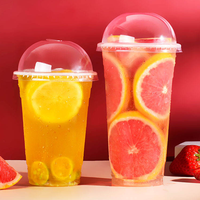 Gobelets en plastique PP jetables écologiques de 500 ml, épais, prix usine, acceptant l'impression personnalisée, gobelets en plastique rigide