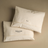 Tas kantong amplop Linen Flap hadiah kanvas logo kustom tas amplop katun kain debu untuk pakaian sepatu dompet Gelang