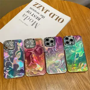 Luxury gradietn Phone Case for IPhone 15 14 13 glitter mobile phone   accessories for iphone 15 pro max