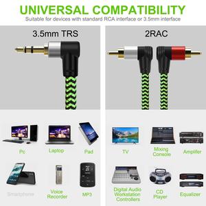 3,5mm bis 2 Cinch-Audio kabel 3 Fuß, AUX-Adapter, Stereo-Splitter kabel für Smartphones, Lautsprecher, Tablet, HDTV, MP3-Player - Product Image 5