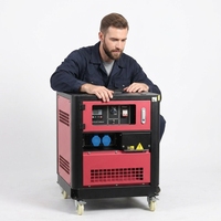 VISION 15KW 15000W 15KVA Luftgekühlter Leiser Dieselgenerator Zweizylinder-Aggregat Elektrischer Start Tragbare Notstromversorgung ATS