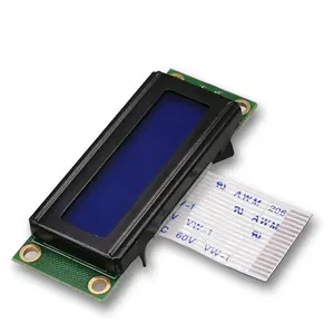 SPLC780 Tamanho pequeno 53*20mm Paralelo FPC 16 PIN azul 5V 162 16x2 COB Character LCD Display Module 1602 LCM