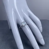 Bague en argent sterling 925 MuShan Luxury Jewelry avec diamant Moissanite 3ct VVS pour femmes, plaquée or véritable 18 carats, bijoux brevetés MST