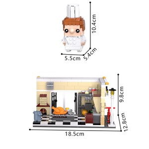 Bloques de Construcción MOC, Escena de Cocina en Miniatura, Adorno de Escritorio, Juguetes de Ensamblaje, Colección para Fans de Ratón Remy y <span class=keywords><strong>Linguini</strong></span> S0155 - Product Image 6