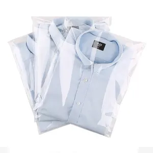 Saco personalizado camisa de plástico barato com adesivo transparente e auto-selante plástico transparente opp poli sacos para embalagem de vestuário