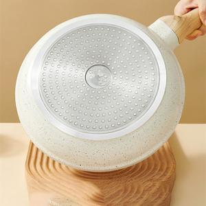 Poêle à frire en céramique antiadhésive avec couvercle sans PFAS/PTFE/PFOA Poêle à chef saine et non toxique Poêle <span class=keywords><strong>compatible</strong></span> avec l'induction - Product Image 5
