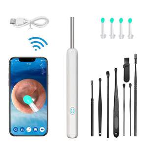 Cámara para Cera de Oídos, Herramienta para Remover Cera de Oídos, Kit Inalámbrico para Eliminar Cera de Oídos con Otoscopio de Gran Angular HD 1296P con Luz - Product Image 1