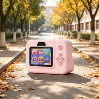 Appareil photo instantané pour enfants, vidéo Full HD, photo portable, mini appareil photo numérique, capteur CMOS, carte mémoire, plastique, grand angle 180°