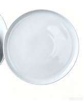 Assiette Ronde en Porcelaine à Bord Fin, Portable, Compatible Lave-Vaisselle, Idéale pour Hôtels, Restaurants, Traiteurs, Service de Steaks et Salades, Vente en Gros