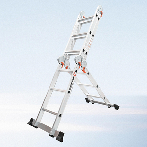 Scala antincendio e scala scala in metallo multiuso <span class=keywords><strong>2</strong></span> gradini pieghevole - Product Image 3