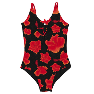 Costume da Bagno Intero Hawaiano per Donne, Bestseller con Spalline Regolabili, Design Floreale Personalizzato, <span class=keywords><strong>Bikini</strong></span> Traforato per Ragazze - Product Image 5
