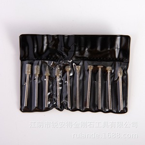 Ensemble de têtes de meulage en diamant de formes variées pour jade brut et jadéite, accessoires pour outils rotatifs DIY, 20 pièces - Product Image 1