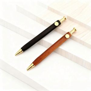 Wooden <b>Pen</b> Holder Metal Ballpoint <b>Pen</b> with logo Business Press Hexagonal Signature <b>Pen</b> with Custom logo for Corporate Gifts - Product Image 2