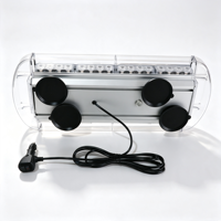Luz de Advertencia de Alta Potencia para Techo de Auto BIAOCHI, Lámpara Estroboscópica de Emergencia, Barra de Luz Intermitente Ámbar con Imán Potente y Accesorios, 12V 24V