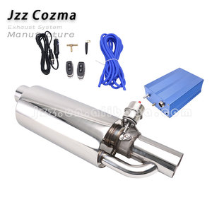 Xe exhaust valved Muffler 3 "đầu vào 3" + 1.77 "cửa hàng 6.72" cơ thể 25.2 "Chiều dài valvetronic ống xả thép không gỉ giữa ống - Product Image 2