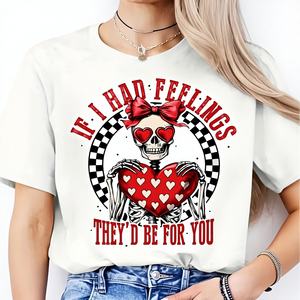 Camiseta gótica para mujer con estampado de calavera, manga corta, cuello redondo, top informal, blanco, rojo, negro, 100% algodón, serigrafiado. - Product Image 1