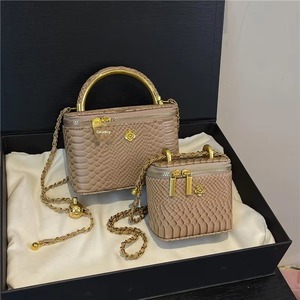 New Light-luxury Mini <b>square</b> Bag for Women 2026 Summer's Stylish High-end Crocodile-pattern Chain Crossbody Bag Zipper Polyester - Product Image 1