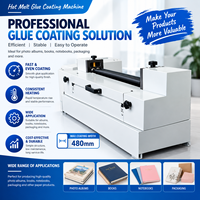 Machine de collage semi-automatique à colle thermofusible Double100, applicateur de colle thermofusible de 480 mm pour la reliure de livres