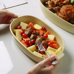 Vassoi da Forno in Ceramica Rettangolari Ecologici Personalizzati e Piatti Adatti al Forno per Uso Domestico e Regali Decorativi - Product Image 5