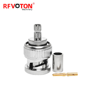Connecteur coaxial BNC 50 ohms, connecteur coaxial RF 75 ohms, fiche mâle BNC à sertir, connecteur RF pour câble coaxial BT3002 ST212