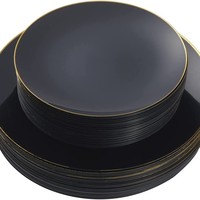 Vente en gros de sets d'assiettes en plastique PS durables, légères et colorées pour les mariages, les fêtes, le camping, la restauration