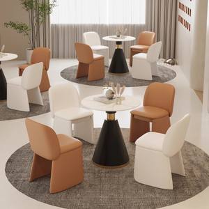 Mesa Redonda Moderna con Dos Sillas para Salón, Sala de Estar, Espacio Comercial, Diseño Ergonómico y Duradero - Product Image 3