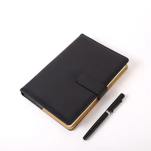 Fantezi PU deri ciltli yumuşak kapak günlük defteri planlayıcıları iş bileşimi özel Logo gevşek yaprak bağlayıcı notebooklar