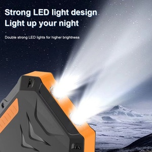 Chargeur de téléphone portable d'extérieur 36000 mAh 20000 mAh, batterie solaire multifonctionnelle avec lumière LED pour les voyages - Product Image 5