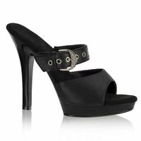Nouvelles femmes 15 cm noir plate-forme talons aiguilles sandales à bout ouvert avec grande semelle intérieure pour tenue de club ou plaisir d'été