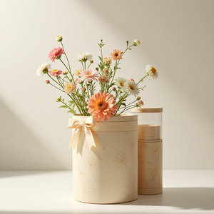 Tubes de fleurs recyclables spéciaux avec conception de fenêtre Tubes cylindriques en papier kraft écologiques pour l'estampage d'emballage logistique - Product Image 2