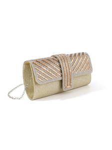 Bolso de mano de lujo Bell de alta gama con diamantes de imitación cuadrados, cadena cruzada, para vestido de noche, boda, fiesta nupcial, famoso - Product Image 6