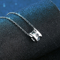 Collier en argent sterling S925 avec pendentif tête de vache en moissanite, de qualité et à prix avantageux, style luxe léger et classique