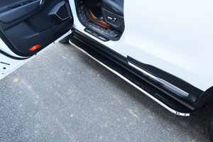 Aftermarket Deepal S05 S07 Newmamba Car Side Step <b>Black</b> Aluminum and Silver Stainless Steel Surface - Product Image 4