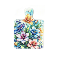 Al por mayor Salvamanteles de cerámica con diseño floral acuarela y contorno dorado, resistente al calor para cocina