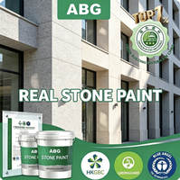 Peinture en pierre véritable de couleur claire avec mélange de sable pour travaux de revêtement mural extérieur réfléchissant au soleil