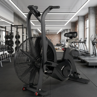 Bicicleta estática de aire de acero comercial de alta calidad para ciclismo indoor - Bicicleta de ventilador de alta resistencia con pantalla LCD, asiento ajustable y portátil para gimnasio