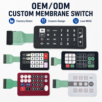 Panel de Membrana Personalizado ODM con Ventana Transparente y Luz Indicadora para Interfaz de Control de Básculas