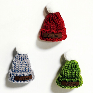 Chapeau <span class=keywords><strong>en</strong></span> laine tricoté à la main, aimant de réfrigérateur, souvenir de voyage personnalisé Allemagne, Allemagne de l'Ouest, Suisse, Norvège, <span class=keywords><strong>Islande</strong></span>, Italie, Autriche - Product Image 2